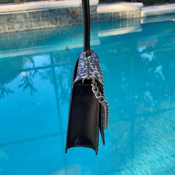 Kate Spade Cameron Convertible Crossbody Black with Multi-Colored Dots - Picture 15 of 16